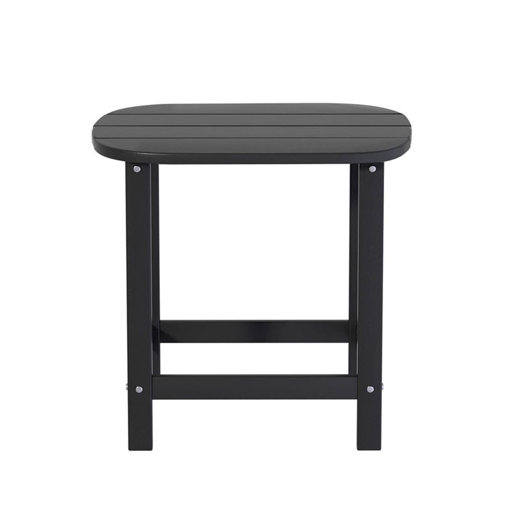 Gardeon Furniture > Outdoor > Outdoor Chairs Gardeon Outdoor Coffee Side Table HDPE Desk Patio Furniture Camping Garden Black