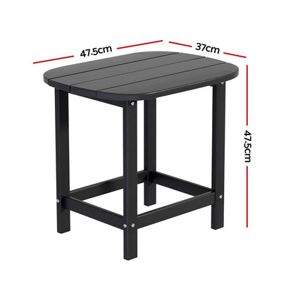 Gardeon Furniture > Outdoor > Outdoor Chairs Gardeon Outdoor Coffee Side Table HDPE Desk Patio Furniture Camping Garden Black