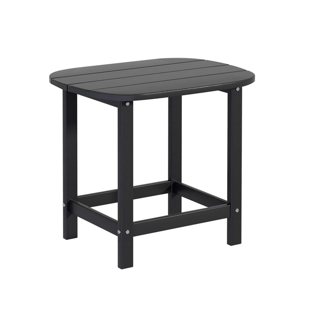 Gardeon Furniture > Outdoor > Outdoor Chairs Gardeon Outdoor Coffee Side Table HDPE Desk Patio Furniture Camping Garden Black
