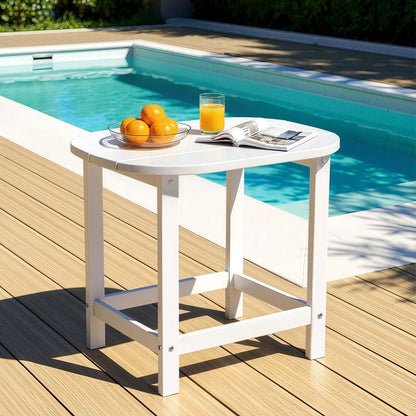 Gardeon Furniture > Outdoor > Outdoor Chairs Gardeon Outdoor Coffee Side Table HDPE Desk Patio Furniture Camping Garden White