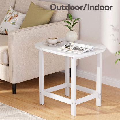 Gardeon Furniture > Outdoor > Outdoor Chairs Gardeon Outdoor Coffee Side Table HDPE Desk Patio Furniture Camping Garden White