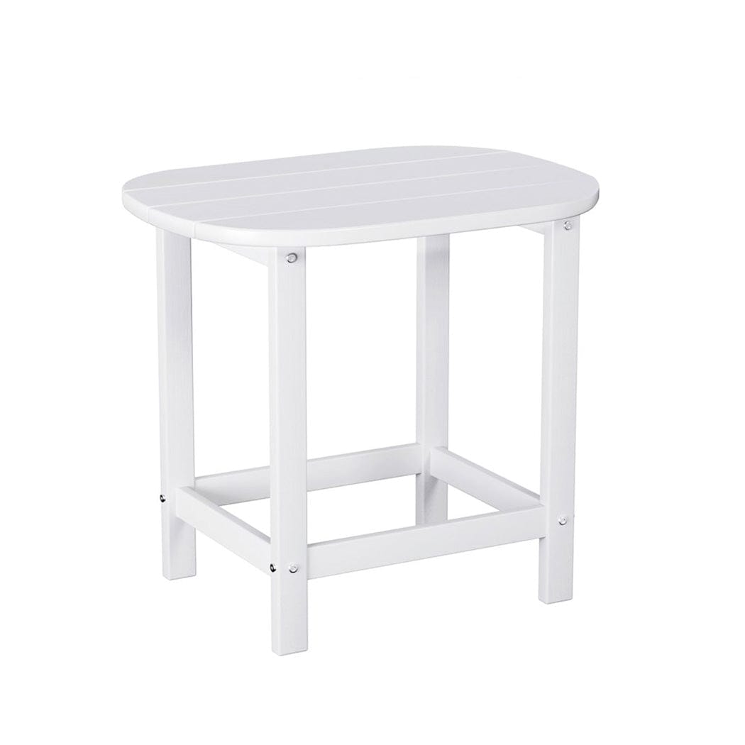 Gardeon Furniture > Outdoor > Outdoor Chairs Gardeon Outdoor Coffee Side Table HDPE Desk Patio Furniture Camping Garden White