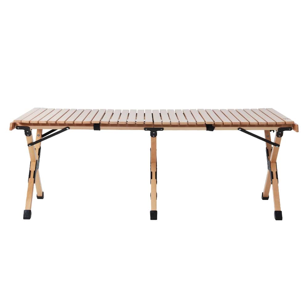 Gardeon Furniture > Outdoor > Outdoor Chairs Gardeon Outdoor Furniture Wooden Egg Roll Picnic Table Camping Desk 120CM