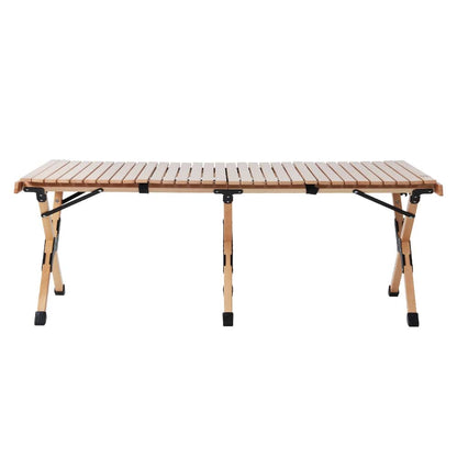 Gardeon Furniture > Outdoor > Outdoor Chairs Gardeon Outdoor Furniture Wooden Egg Roll Picnic Table Camping Desk 120CM