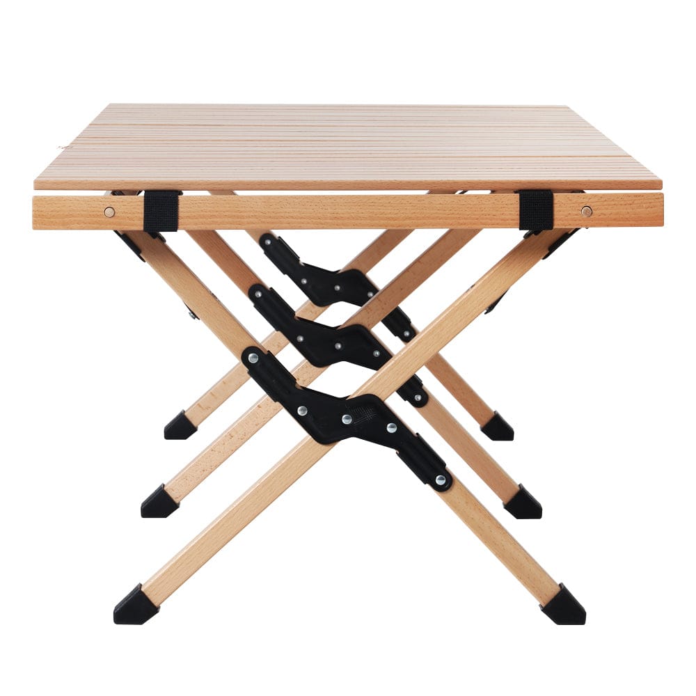 Gardeon Furniture > Outdoor > Outdoor Chairs Gardeon Outdoor Furniture Wooden Egg Roll Picnic Table Camping Desk 120CM