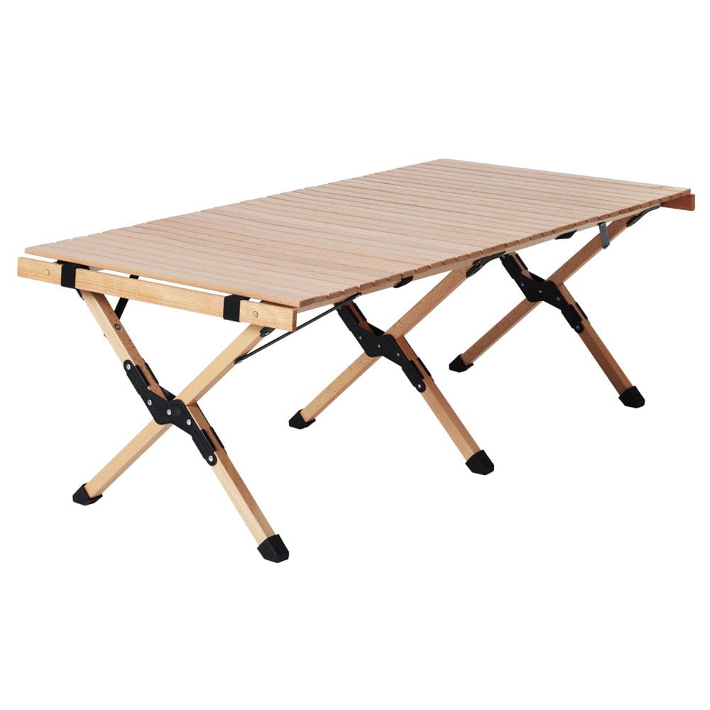 Gardeon Furniture > Outdoor > Outdoor Chairs Gardeon Outdoor Furniture Wooden Egg Roll Picnic Table Camping Desk 120CM
