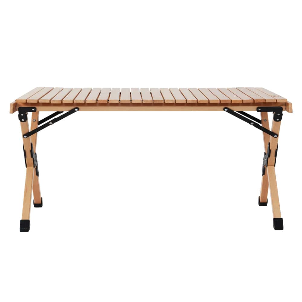 Gardeon Furniture > Outdoor > Outdoor Chairs Gardeon Outdoor Furniture Wooden Egg Roll Picnic Table Camping Desk 90CM