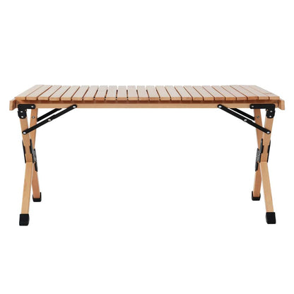 Gardeon Furniture > Outdoor > Outdoor Chairs Gardeon Outdoor Furniture Wooden Egg Roll Picnic Table Camping Desk 90CM