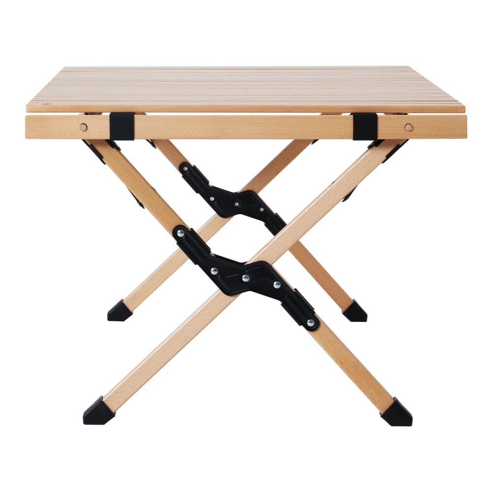 Gardeon Furniture > Outdoor > Outdoor Chairs Gardeon Outdoor Furniture Wooden Egg Roll Picnic Table Camping Desk 90CM