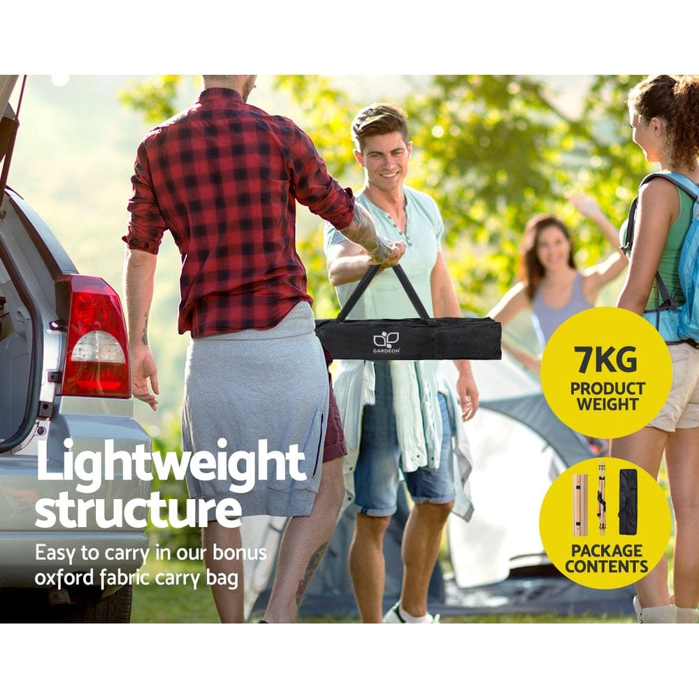 Gardeon Furniture > Outdoor > Outdoor Chairs Gardeon Outdoor Furniture Wooden Egg Roll Picnic Table Camping Desk 90CM