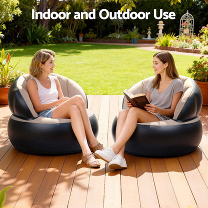 Gardeon Furniture > Outdoor > Outdoor Sofas & Lounge Sets Gardeon Inflatable Chair Blow Up Folding Air Chairs Sofa for Camping with Pump