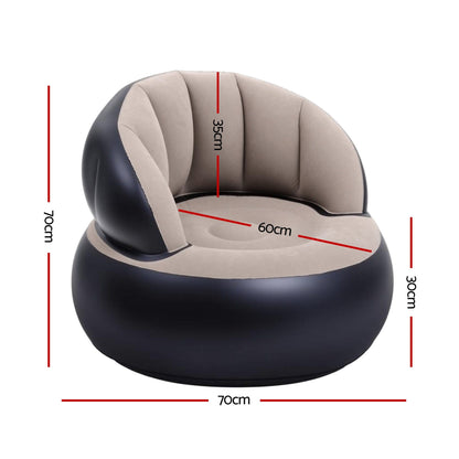 Gardeon Furniture > Outdoor > Outdoor Sofas & Lounge Sets Gardeon Inflatable Chair Blow Up Folding Air Chairs Sofa for Camping with Pump