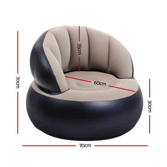 Gardeon Furniture > Outdoor > Outdoor Sofas & Lounge Sets Gardeon Inflatable Chair Blow Up Folding Air Chairs Sofa for Camping with Pump