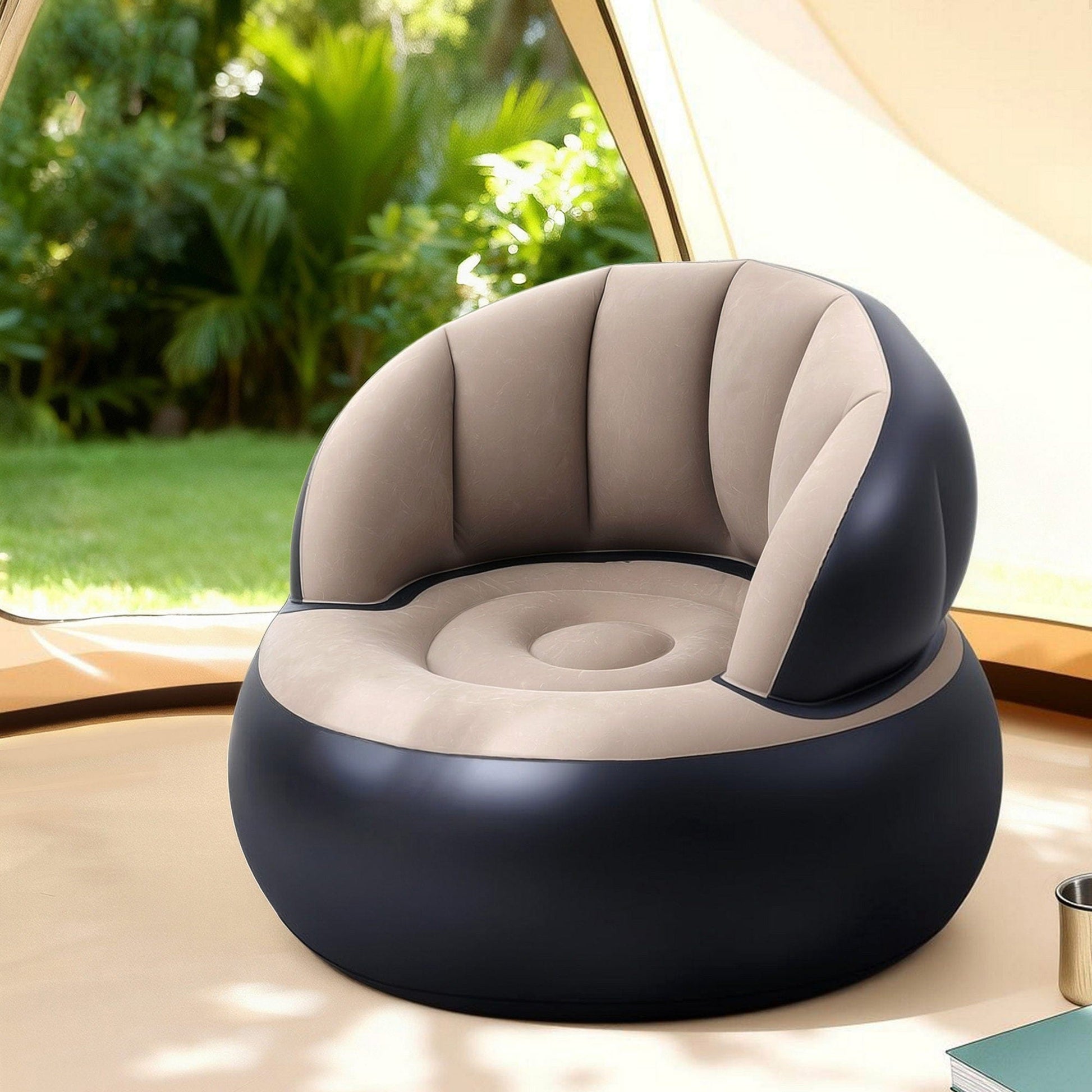 Gardeon Furniture > Outdoor > Outdoor Sofas & Lounge Sets Gardeon Inflatable Chair Blow Up Folding Air Chairs Sofa for Camping with Pump