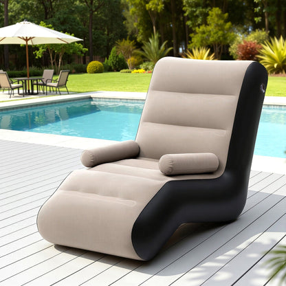Gardeon Furniture > Outdoor > Outdoor Sofas & Lounge Sets Gardeon Inflatable Chair Sun Lounger Blow Up Folding Air Chairs Sofa for Camping with Pump