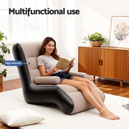 Gardeon Furniture > Outdoor > Outdoor Sofas & Lounge Sets Gardeon Inflatable Chair Sun Lounger Blow Up Folding Air Chairs Sofa for Camping with Pump