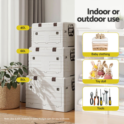 Gardeon Furniture > Outdoor > Outdoor Storage Boxes Gardeon 40L Outdoor Storage Box Foldable Camping Collapsible Bins Organizer
