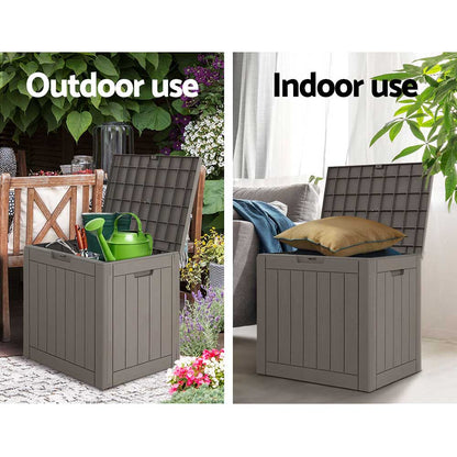 Gardeon Furniture > Outdoor > Outdoor Storage Boxes Gardeon Outdoor Storage Box 118L Container Lockable Garden Toy Tool Shed Grey