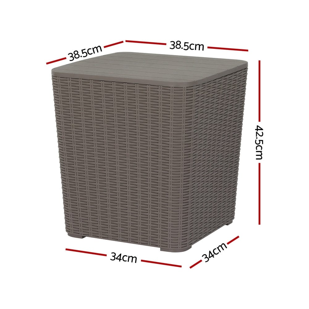 Gardeon Furniture > Outdoor > Outdoor Storage Boxes Gardeon Outdoor Storage Box 43L Container Side Table Garden Bench Tool Sheds