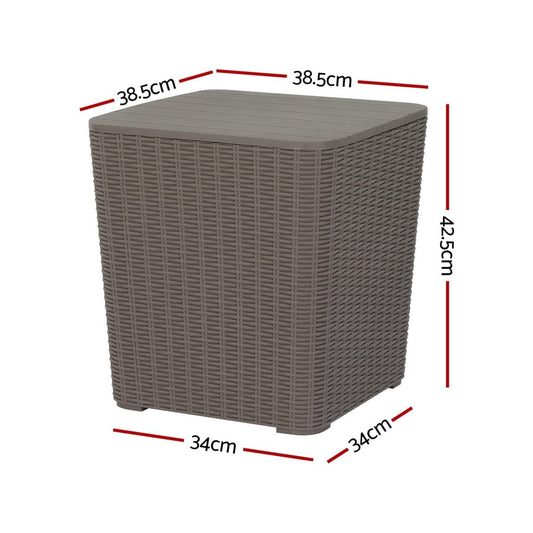 Gardeon Furniture > Outdoor > Outdoor Storage Boxes Gardeon Outdoor Storage Box 43L Container Side Table Garden Bench Tool Sheds