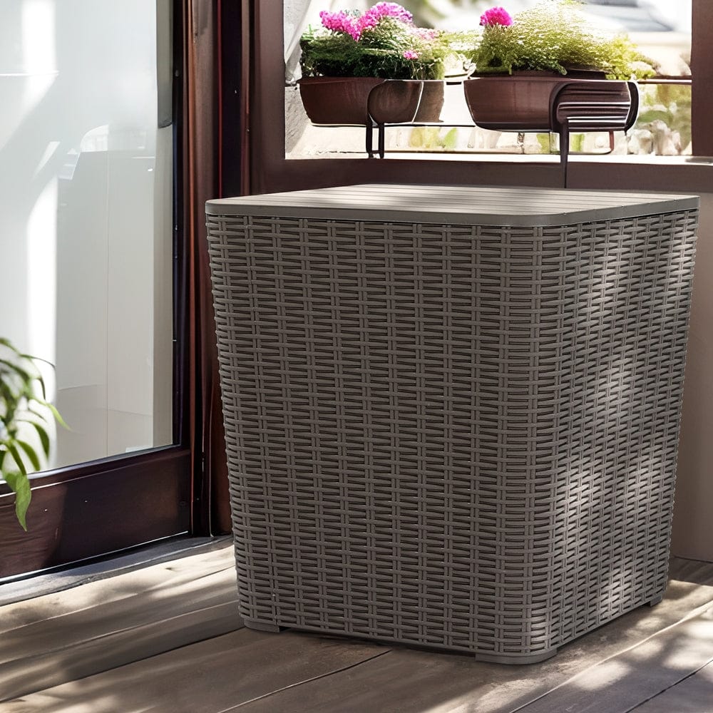 Gardeon Furniture > Outdoor > Outdoor Storage Boxes Gardeon Outdoor Storage Box 43L Container Side Table Garden Bench Tool Sheds