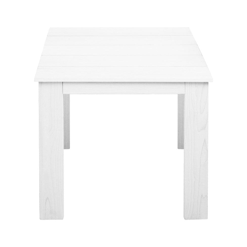 Gardeon Furniture > Outdoor > Outdoor Tables Gardeon Coffee Side Table Wooden Desk Outdoor Furniture Camping Garden White