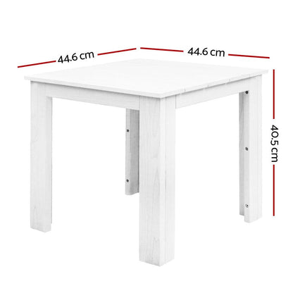Gardeon Furniture > Outdoor > Outdoor Tables Gardeon Coffee Side Table Wooden Desk Outdoor Furniture Camping Garden White
