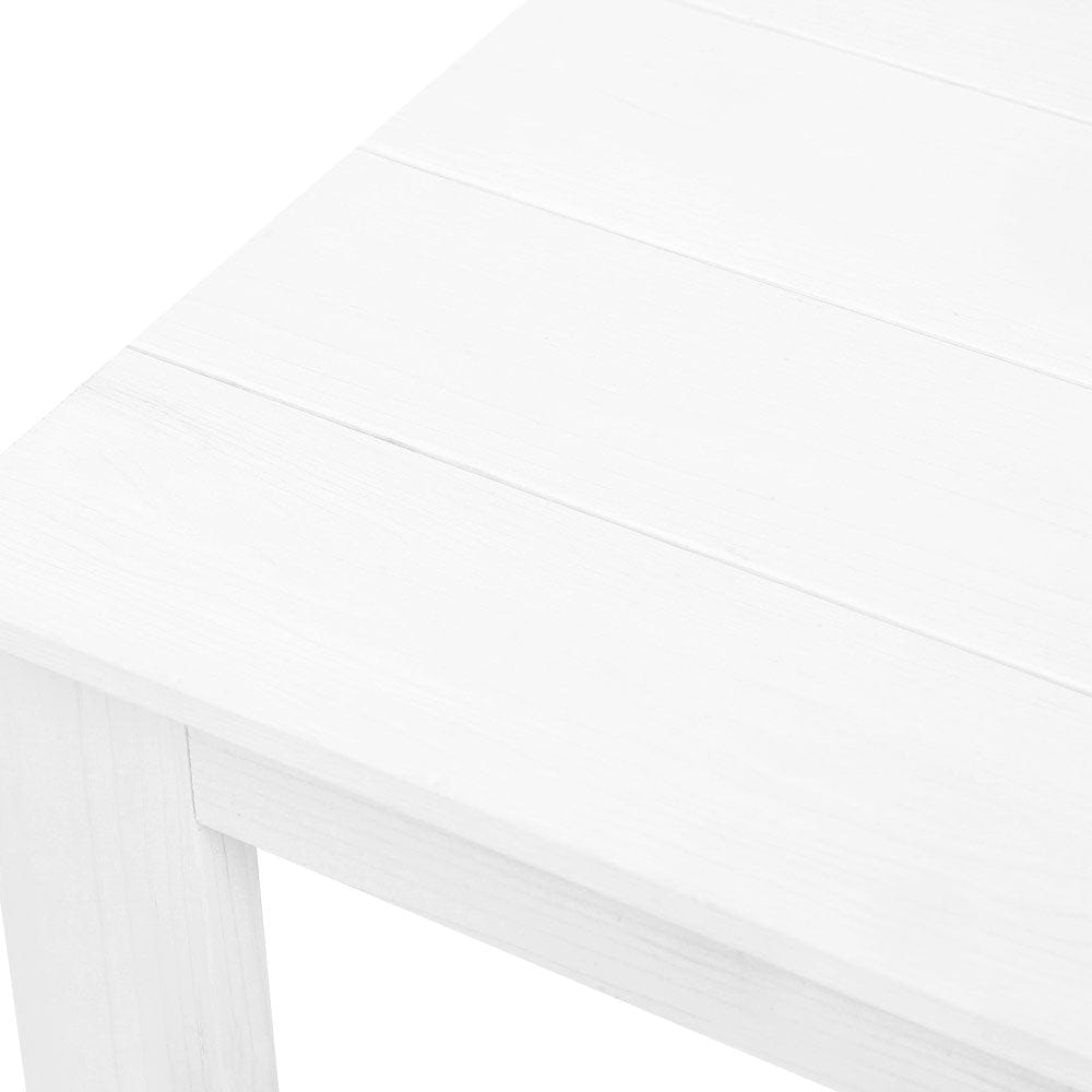 Gardeon Furniture > Outdoor > Outdoor Tables Gardeon Coffee Side Table Wooden Desk Outdoor Furniture Camping Garden White