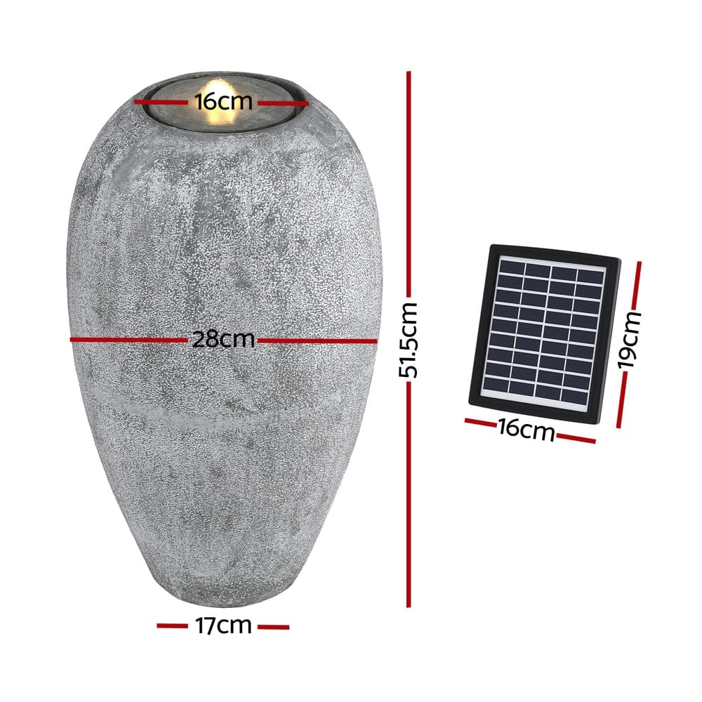 Gardeon Home & Garden > Fountains > Fountain & Ponds Accessories Gardeon Solar Fountain Water Feature Outdoor Fountain LED Lights Beige