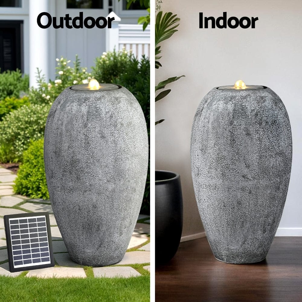 Gardeon Home & Garden > Fountains > Fountain & Ponds Accessories Gardeon Solar Fountain Water Feature Outdoor Fountain LED Lights Beige