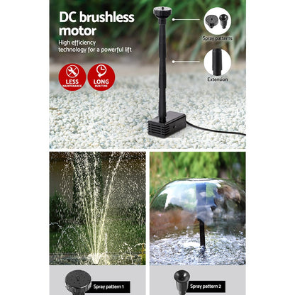 Gardeon Home & Garden > Fountains > Fountain & Ponds Accessories Gardeon Solar Pond Pump 4.6FT