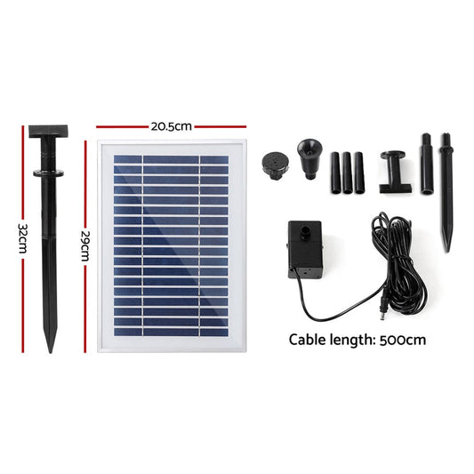 Gardeon Home & Garden > Fountains > Fountain & Ponds Accessories Gardeon Solar Pond Pump 4.6FT