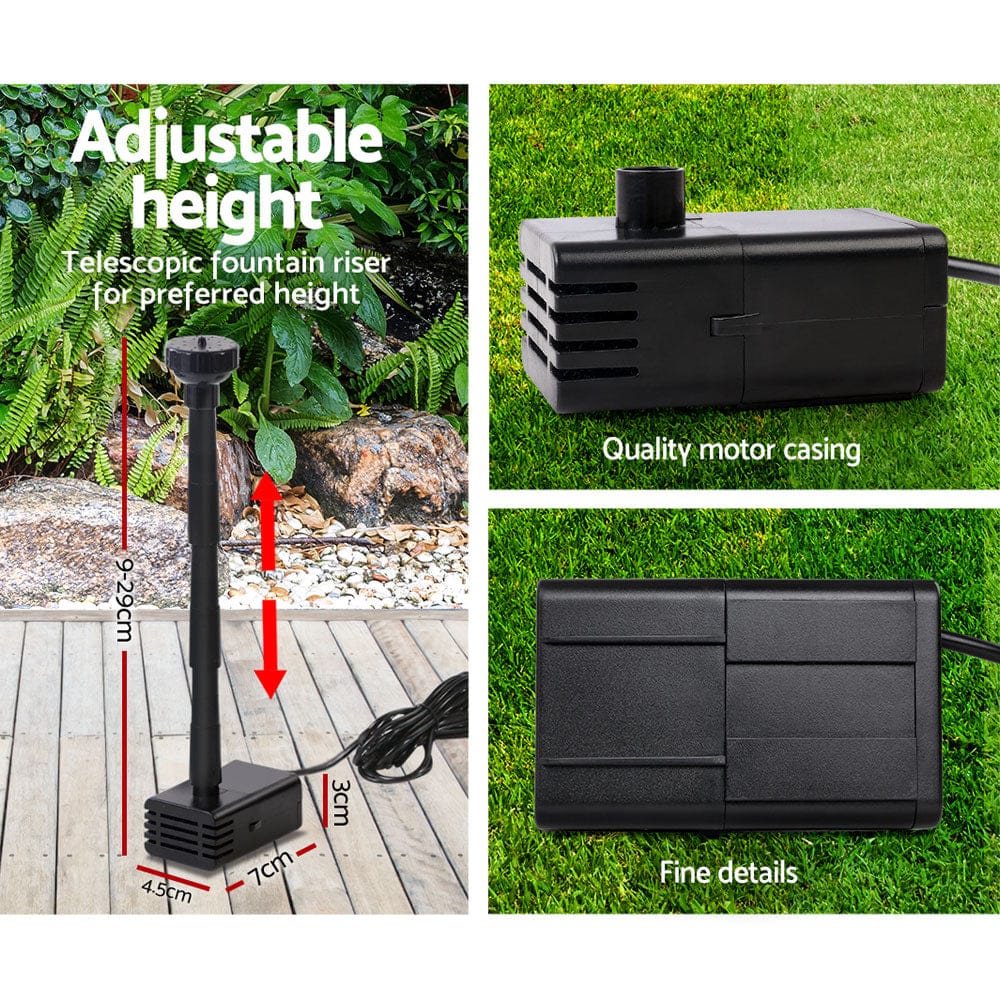 Gardeon Home & Garden > Fountains > Fountain & Ponds Accessories Gardeon Solar Pond Pump 4.6FT