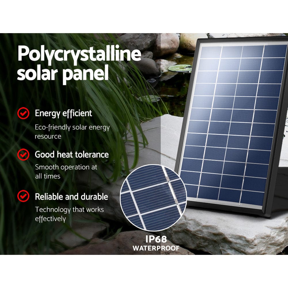 Gardeon Home & Garden > Fountains > Fountain & Ponds Accessories Gardeon Solar Pond Pump 6 FT