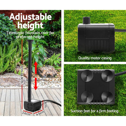 Gardeon Home & Garden > Fountains > Fountain & Ponds Accessories Gardeon Solar Pond Pump 6 FT