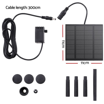 Gardeon Home & Garden > Fountains > Fountain & Ponds Accessories Gardeon Solar Pond Pump Submersible Water Fountain Kit 2.6FT
