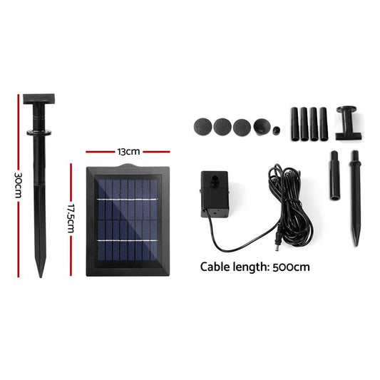 Gardeon Home & Garden > Fountains > Fountain & Ponds Accessories Gardeon Solar Pond Pump Submersible Water Fountain Kit 4FT