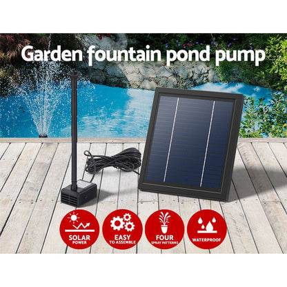 Gardeon Home & Garden > Fountains > Fountain & Ponds Accessories Gardeon Solar Pond Pump Submersible Water Fountain Kit 6.1FT