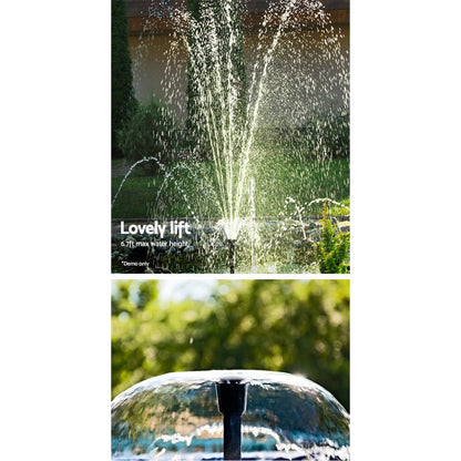Gardeon Home & Garden > Fountains > Fountain & Ponds Accessories Gardeon Solar Pond Pump Submersible Water Fountain Kit 6.6FT