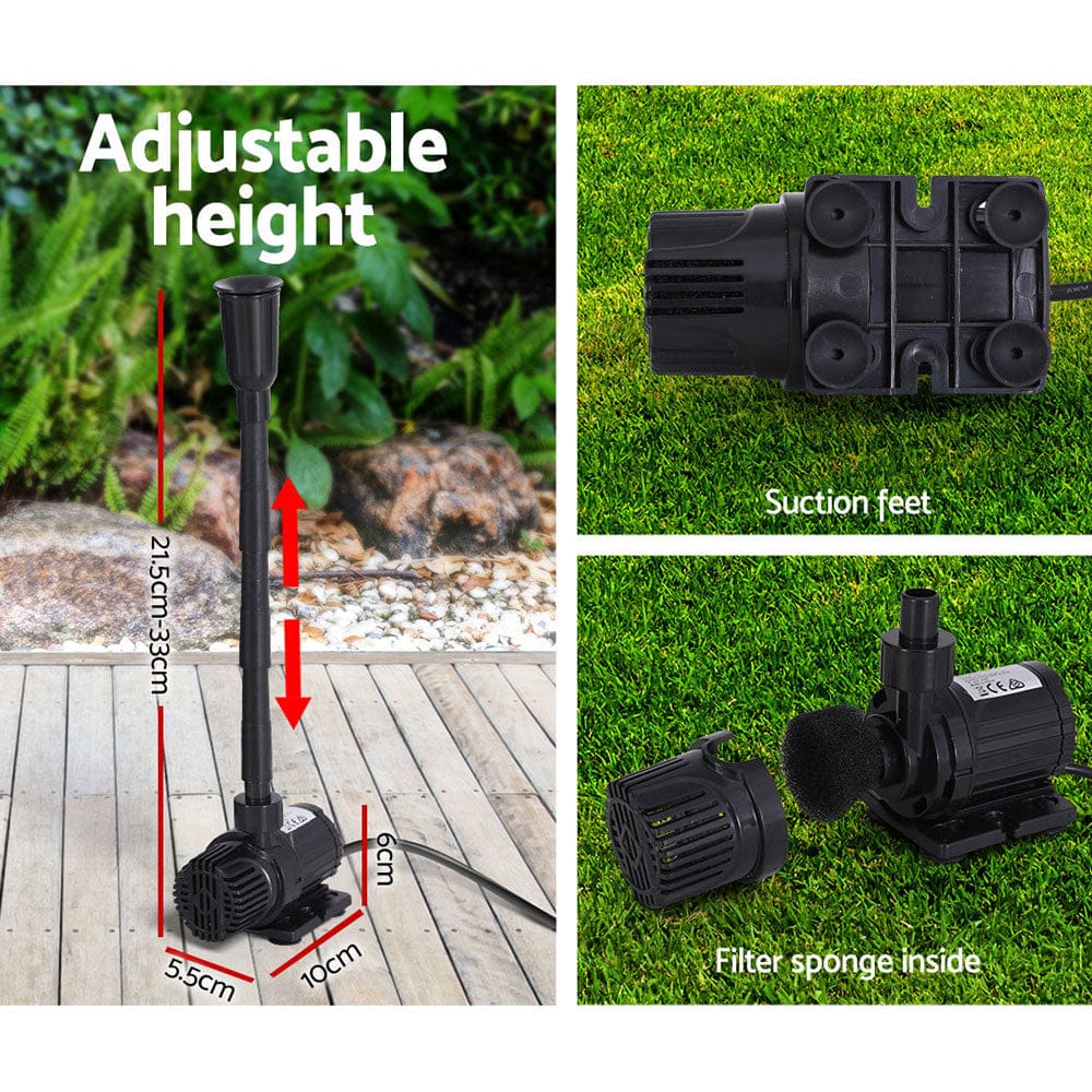 Gardeon Home & Garden > Fountains > Fountain & Ponds Accessories Gardeon Solar Pond Pump Submersible Water Fountain Kit 9.8FT
