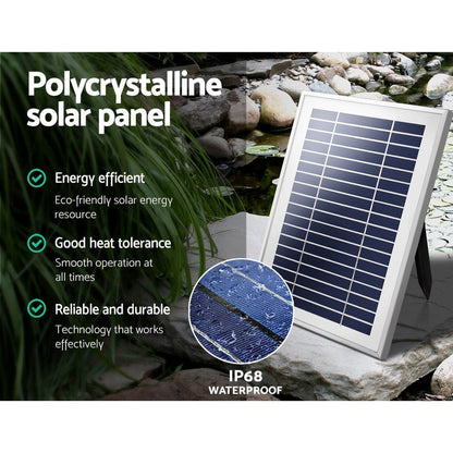 Gardeon Home & Garden > Fountains > Fountain & Ponds Accessories Gardeon Solar Pond Pump Submersible Water Fountain with Battery Kit LED Lights 4.3FT