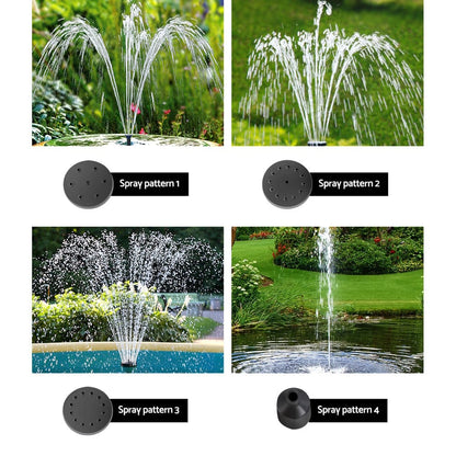 Gardeon Home & Garden > Fountains > Fountain & Ponds Accessories Gardeon Solar Pond Pump Submersible Water Fountain with Battery Kit LED Lights 4.3FT