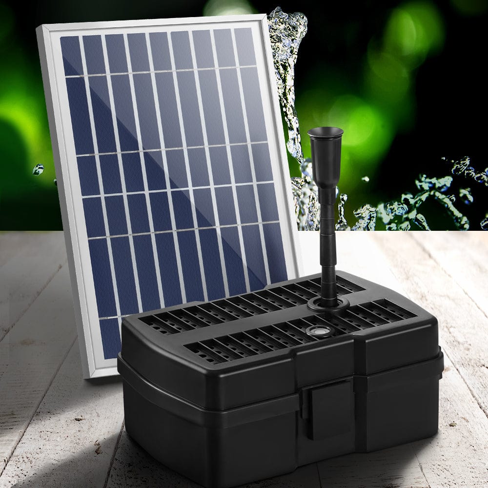 Gardeon Home & Garden > Fountains > Fountain & Ponds Accessories Gardeon Solar Pond Pump Water Fountain Filter Box Submersible Outdoor Pool 6.6FT
