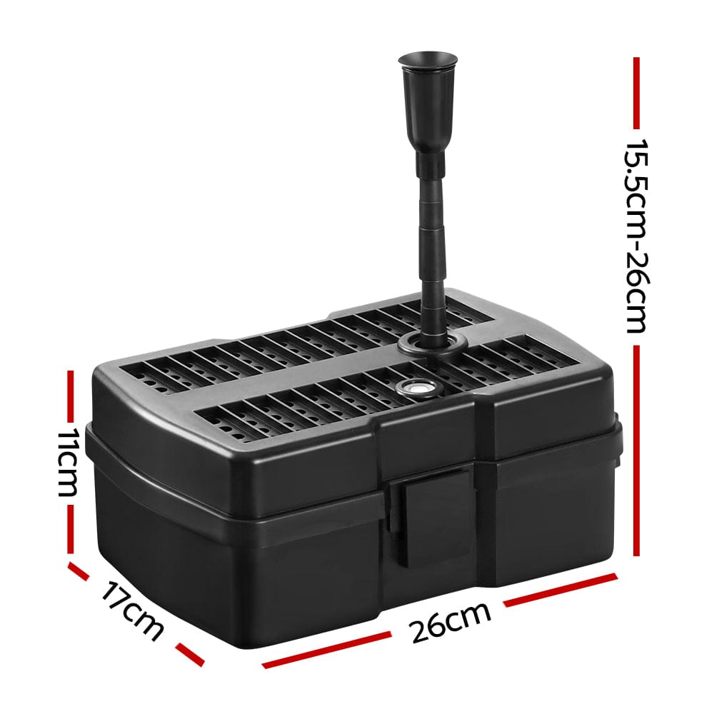 Gardeon Home & Garden > Fountains > Fountain & Ponds Accessories Gardeon Solar Pond Pump Water Fountain Filter Box Submersible Outdoor Pool 6.6FT