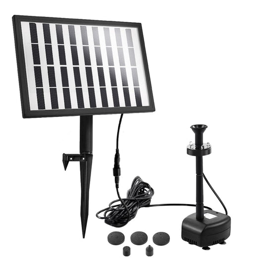 Gardeon Home & Garden > Fountains > Fountain & Ponds Accessories Gardeon Solar Pond Pump with Battery LED Lights 4 FT