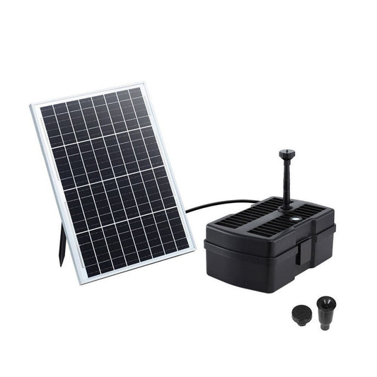 Gardeon Home & Garden > Fountains > Fountain & Ponds Accessories Gardeon Solar Submersible Water Pond Fountain Pump with Filter Box 6FT 1190L/H