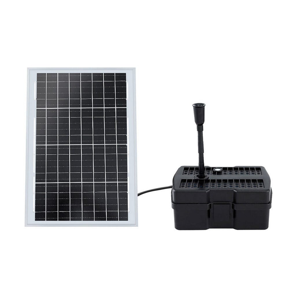 Gardeon Home & Garden > Fountains > Fountain & Ponds Accessories Gardeon Solar Submersible Water Pond Fountain Pump with Filter Box 6FT 1190L/H