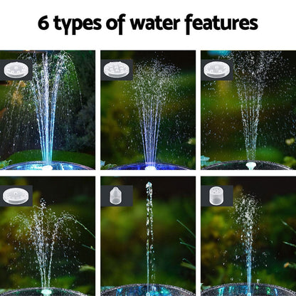 Gardeon Home & Garden > Fountains > Fountains & Ponds Gardeon Floating Solar Pond Water Fountain Pump Outdoor Fountains LED Light