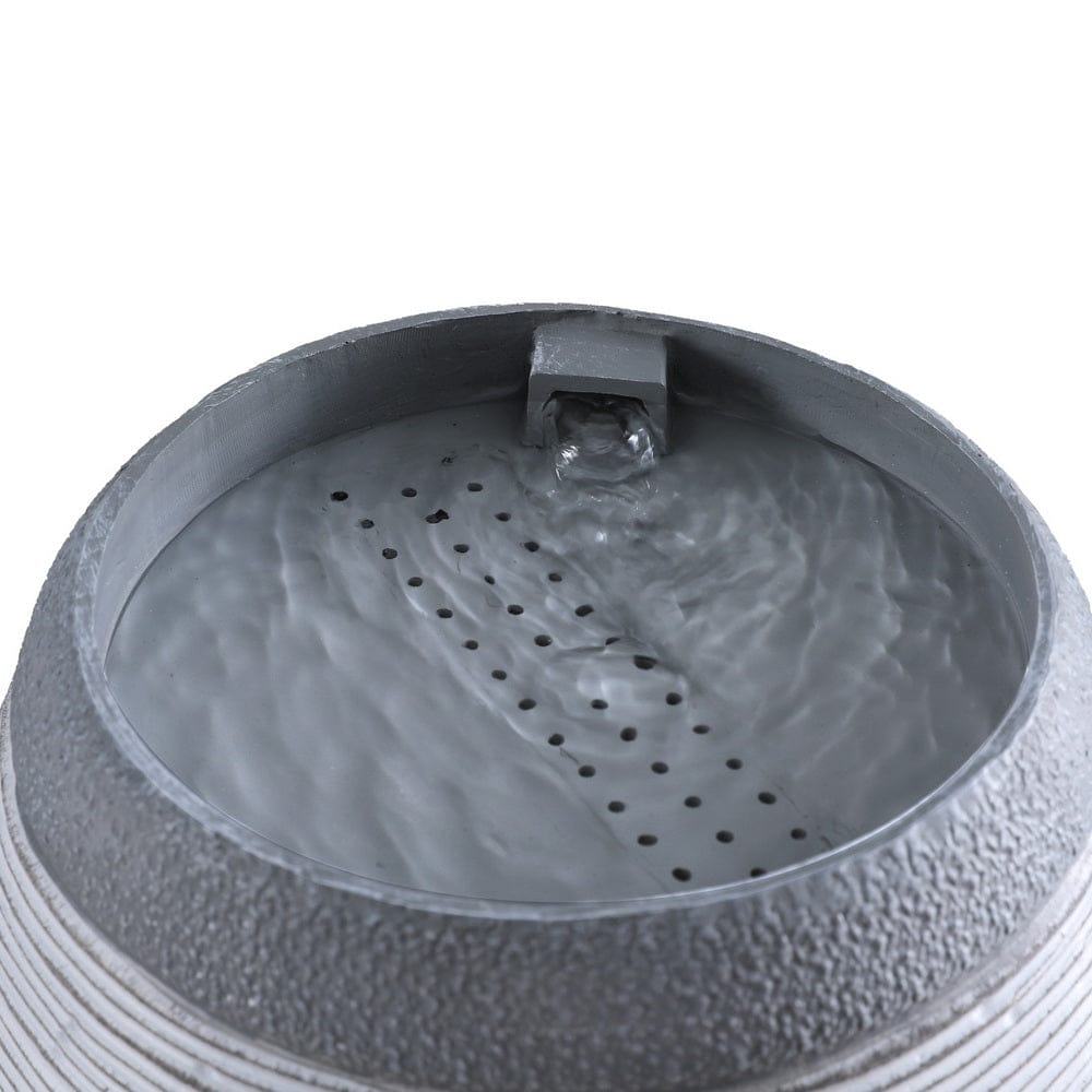 Gardeon Home & Garden > Fountains > Fountains & Ponds Gardeon Solar Fountain Water Feature Bird Bath Outdoor Garden Cascade 48CM Grey