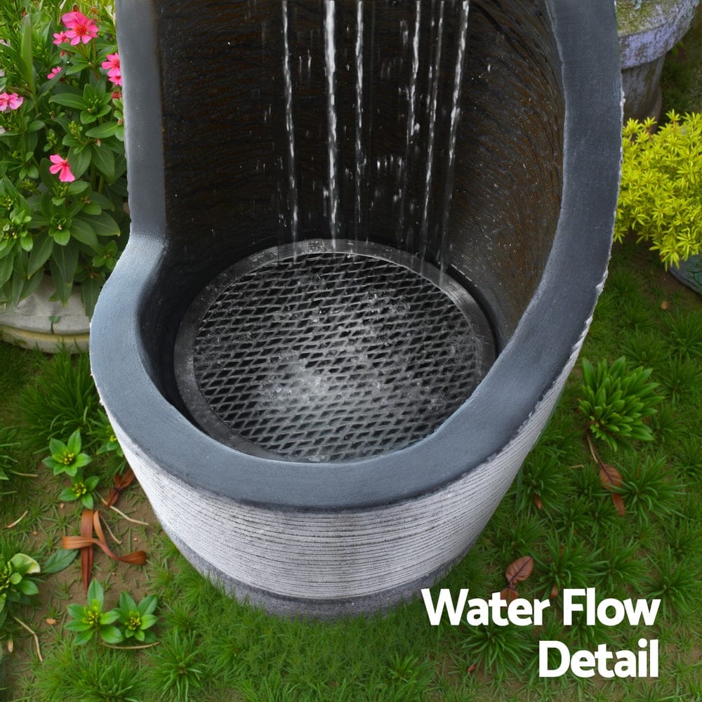 Gardeon Home & Garden > Fountains > Fountains & Ponds Gardeon Solar Fountain Water Feature Bird Bath Outdoor Garden Cascade 48CM Grey